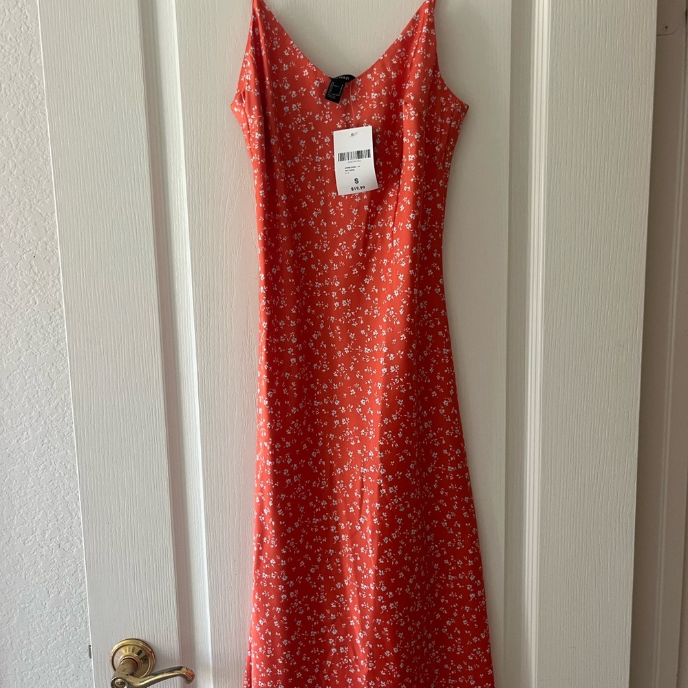 Elegant Red Floral Dress